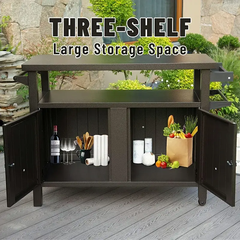 Grill Cart Brown - Image 11