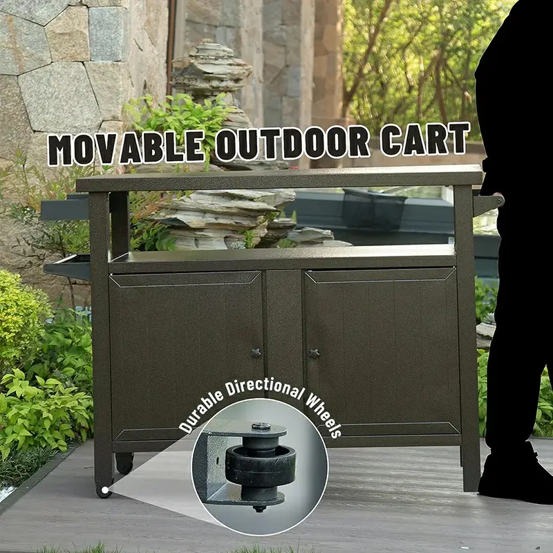 Grill Cart Brown - Image 12