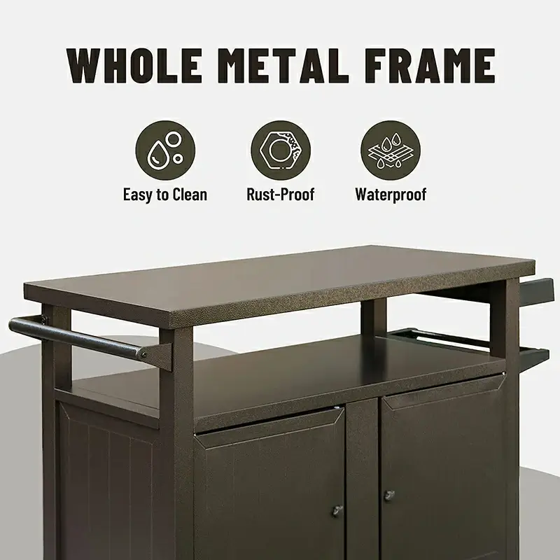 Grill Cart Brown - Image 14