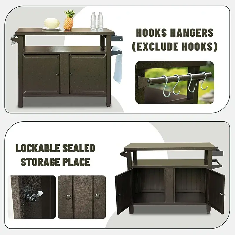 Grill Cart Brown - Image 15