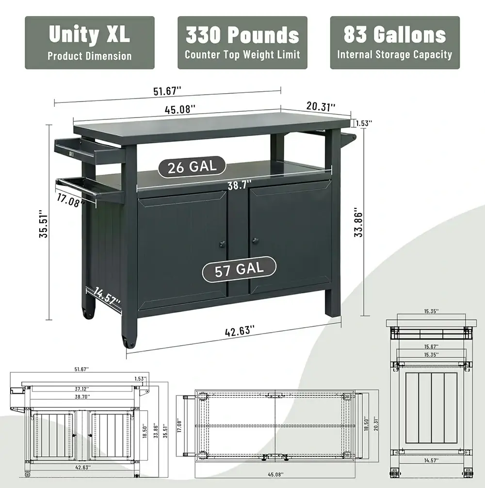 Grill Cart Brown - Image 25