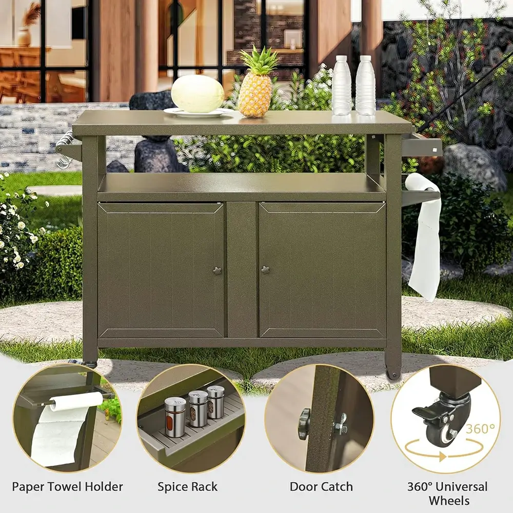 Grill Cart Brown - Image 33