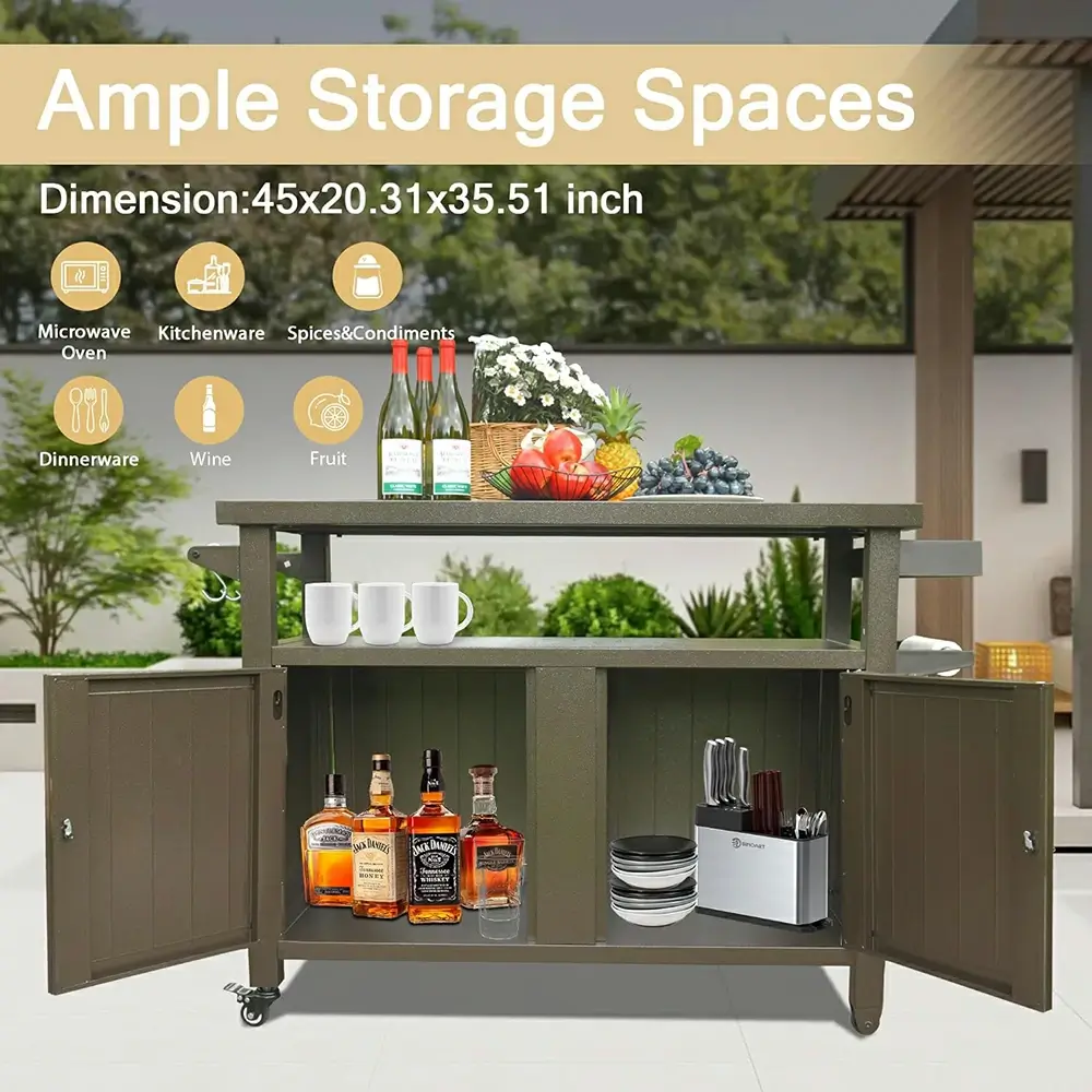 Grill Cart Brown - Image 34