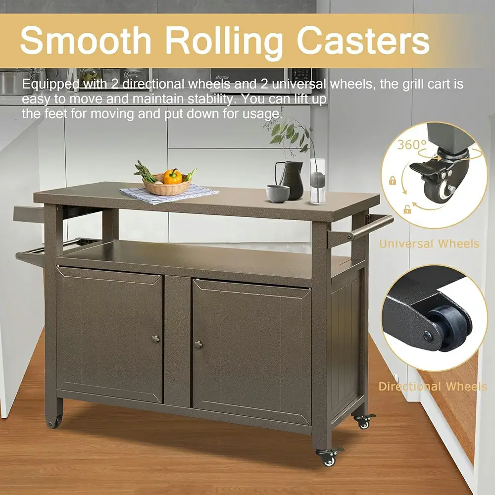 Grill Cart Brown - Image 36