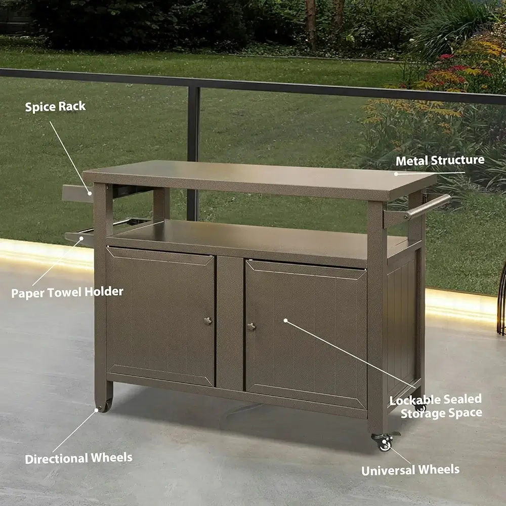 Grill Cart Brown - Image 38