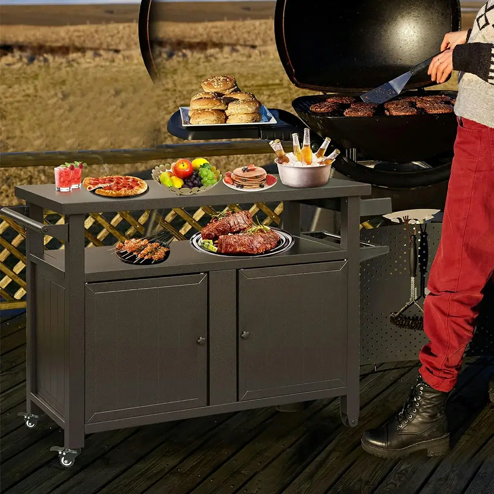 Grill Cart Brown - Image 39