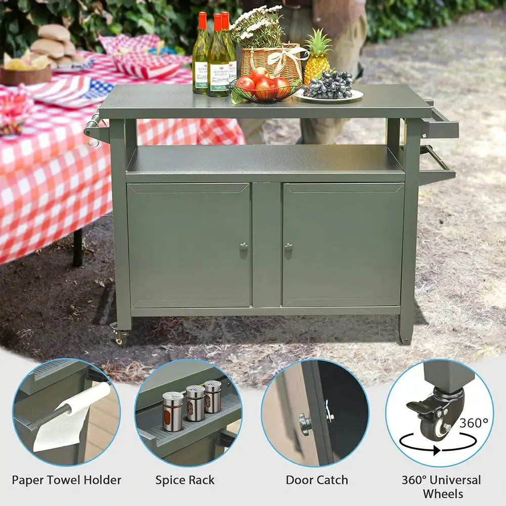 Grill Cart Brown - Image 42