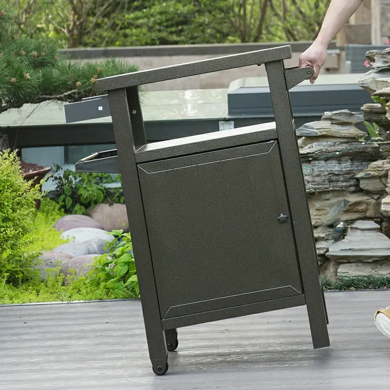 Grill Cart Brown - Image 5