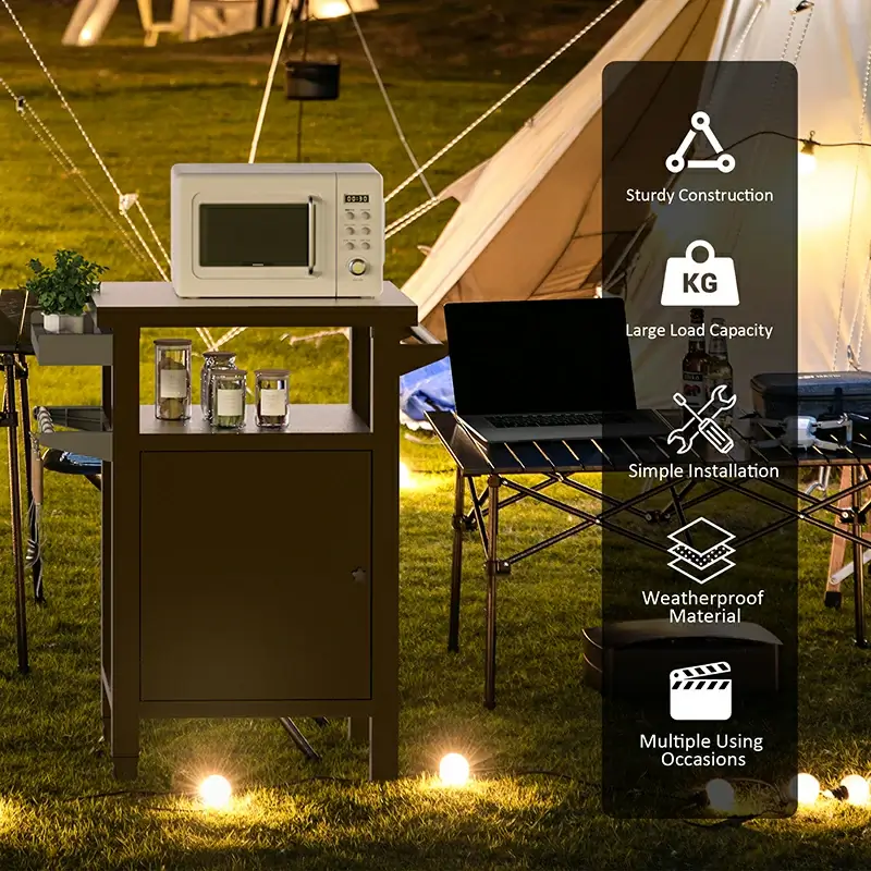 Grill Cart Brown - Image 7