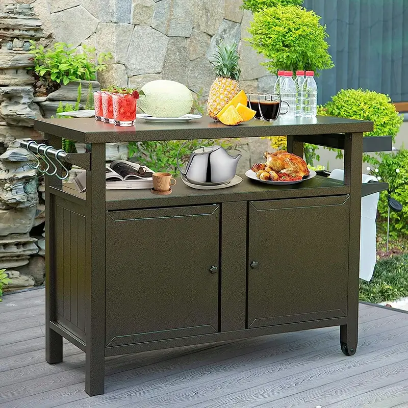 Grill Cart Brown - Image 8