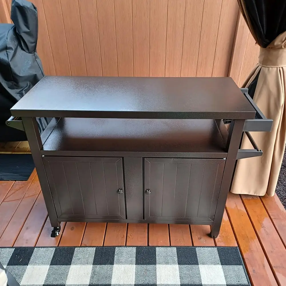 Grill Cart Brown - Image 9