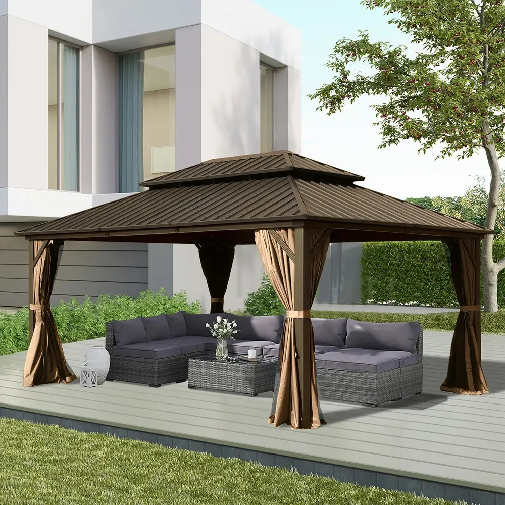 Hardtop Gazebo Classic W/ Netting & Curtain - Image 115