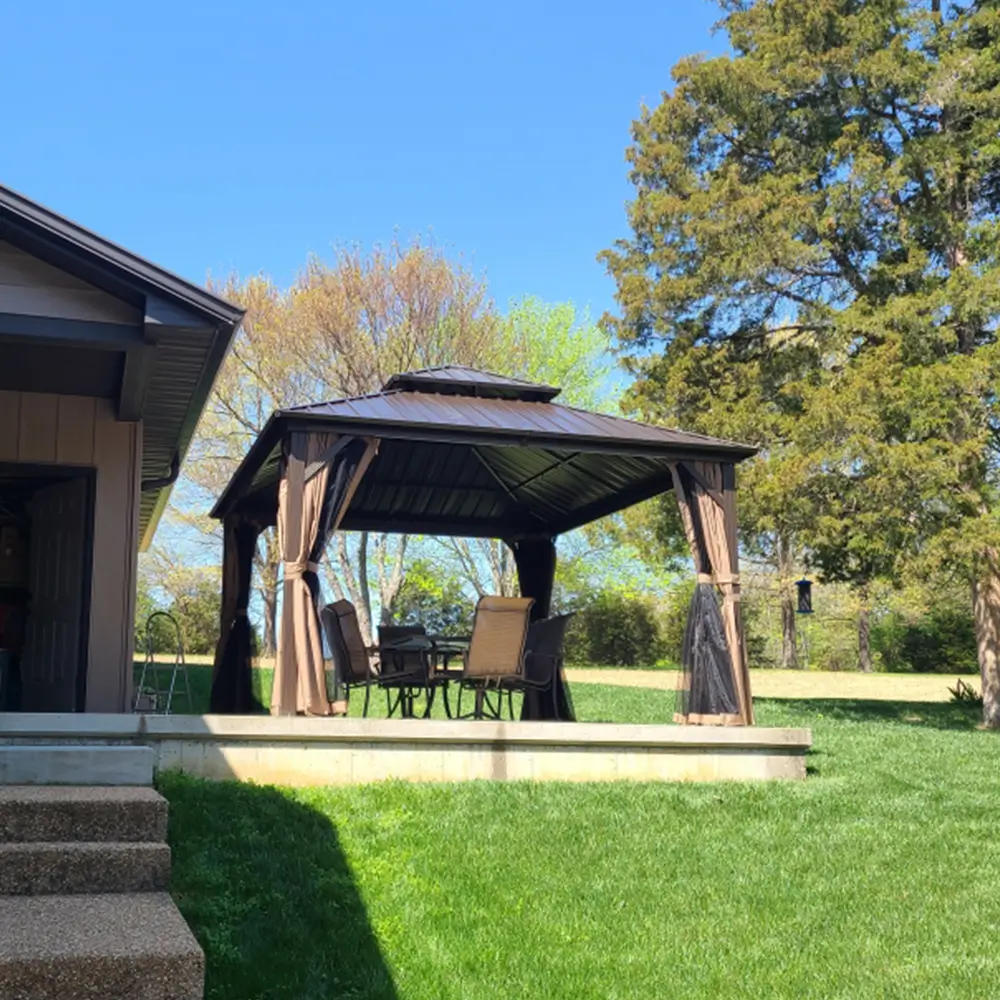 Hardtop Gazebo Classic W/ Netting & Curtain - Image 116