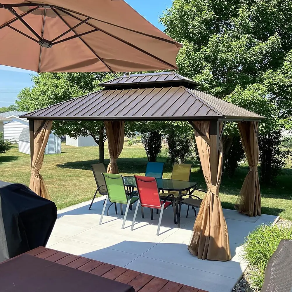 Hardtop Gazebo Classic W/ Netting & Curtain - Image 124