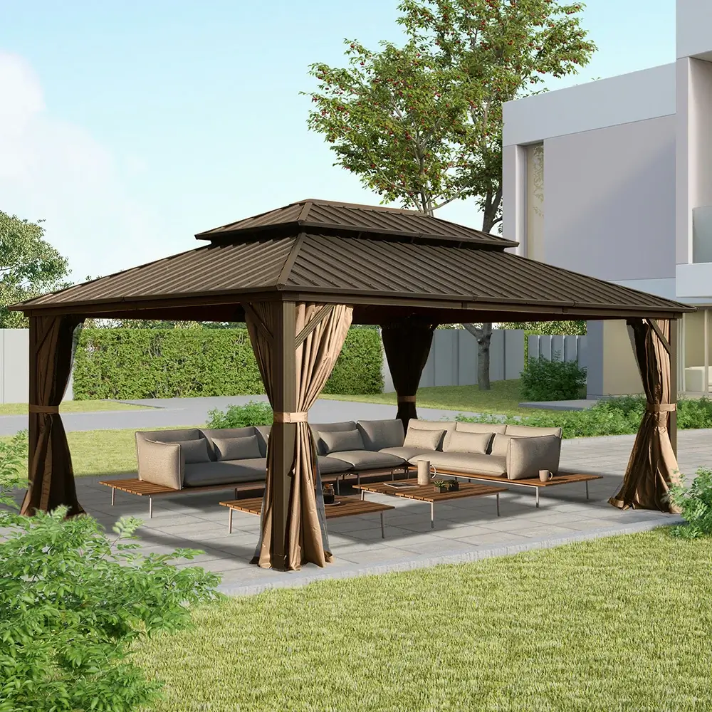 Hardtop Gazebo Classic W/ Netting & Curtain - Image 134