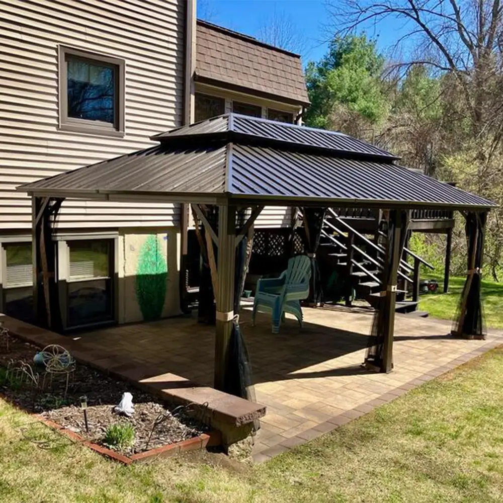 Hardtop Gazebo Classic W/ Netting & Curtain - Image 145