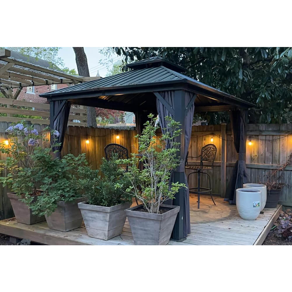 Hardtop Gazebo Classic W/ Netting & Curtain - Image 153