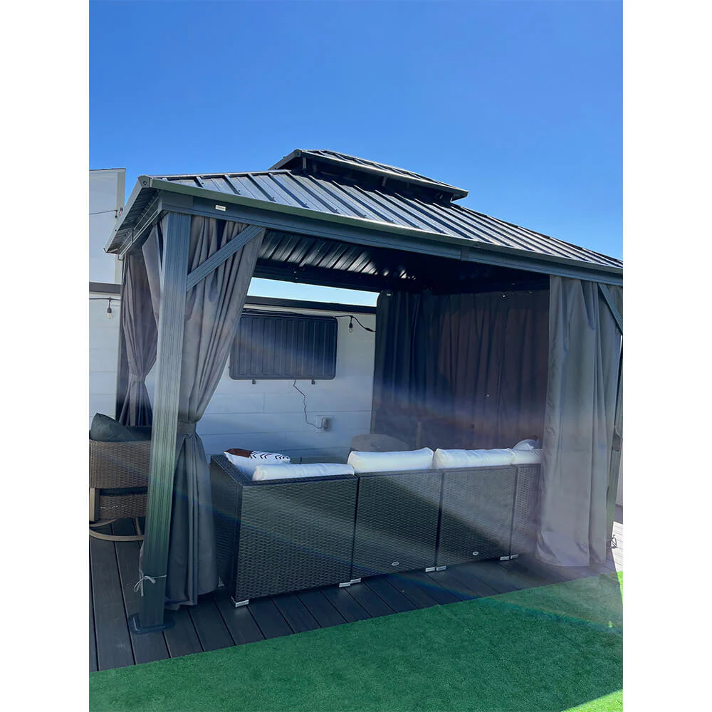 Hardtop Gazebo Classic W/ Netting & Curtain - Image 19