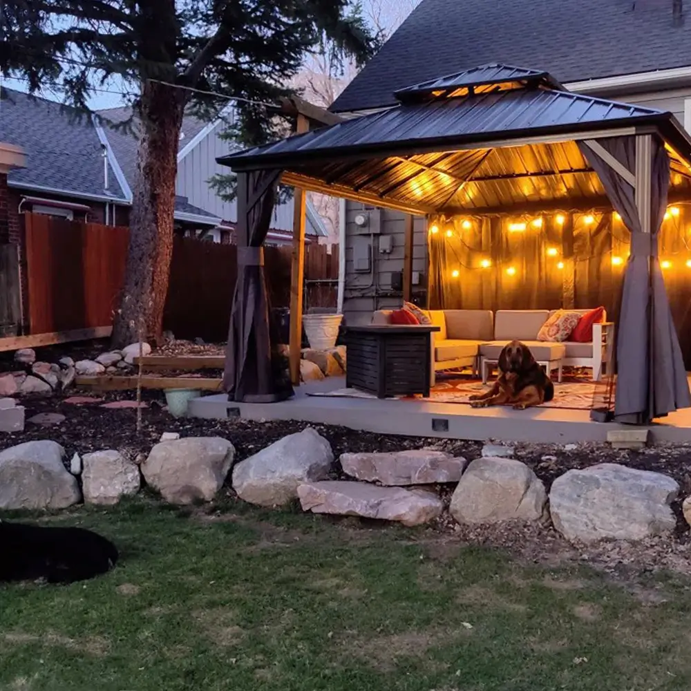 Hardtop Gazebo Classic W/ Netting & Curtain - Image 20