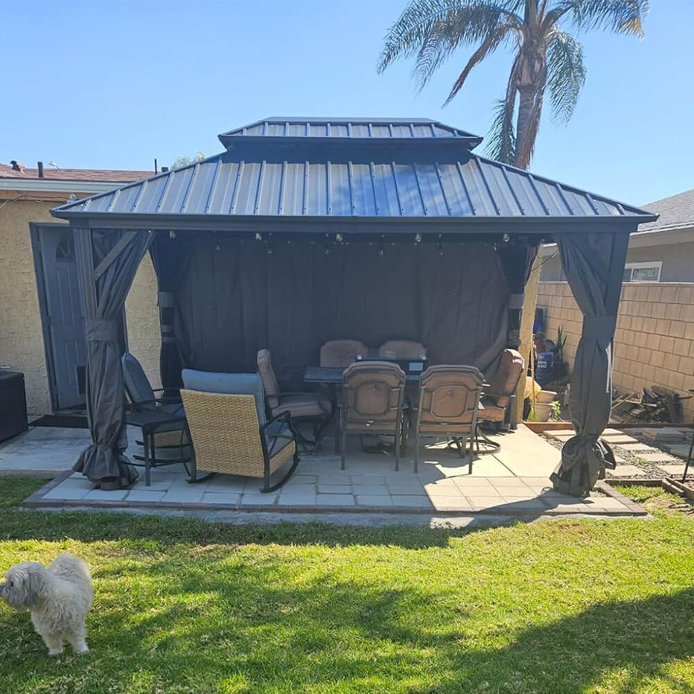 Hardtop Gazebo Classic W/ Netting & Curtain - Image 32