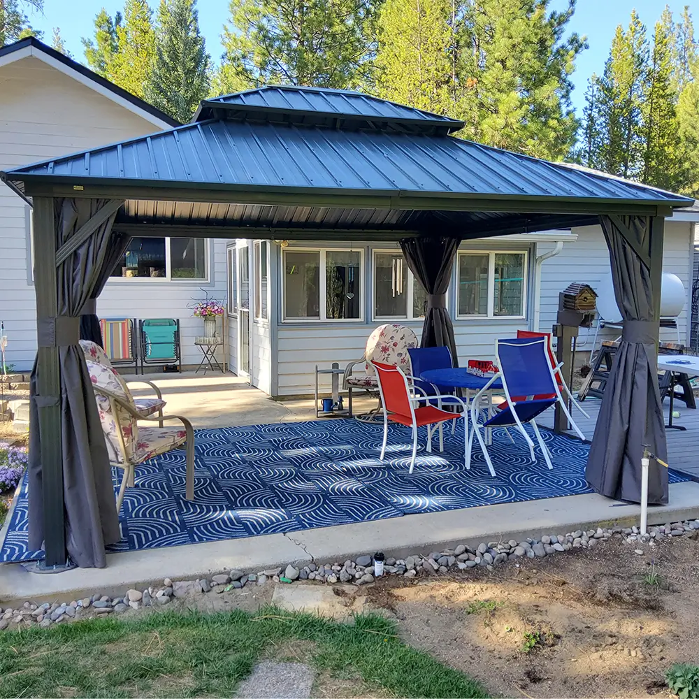 Hardtop Gazebo Classic W/ Netting & Curtain - Image 44