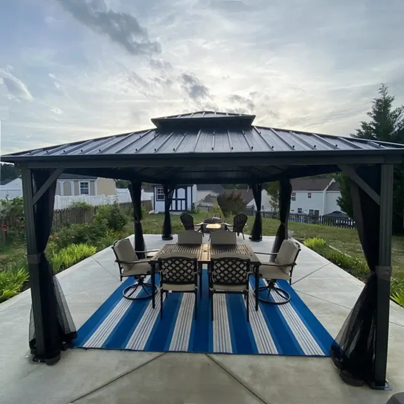 Hardtop Gazebo Classic W/ Netting & Curtain - Image 70