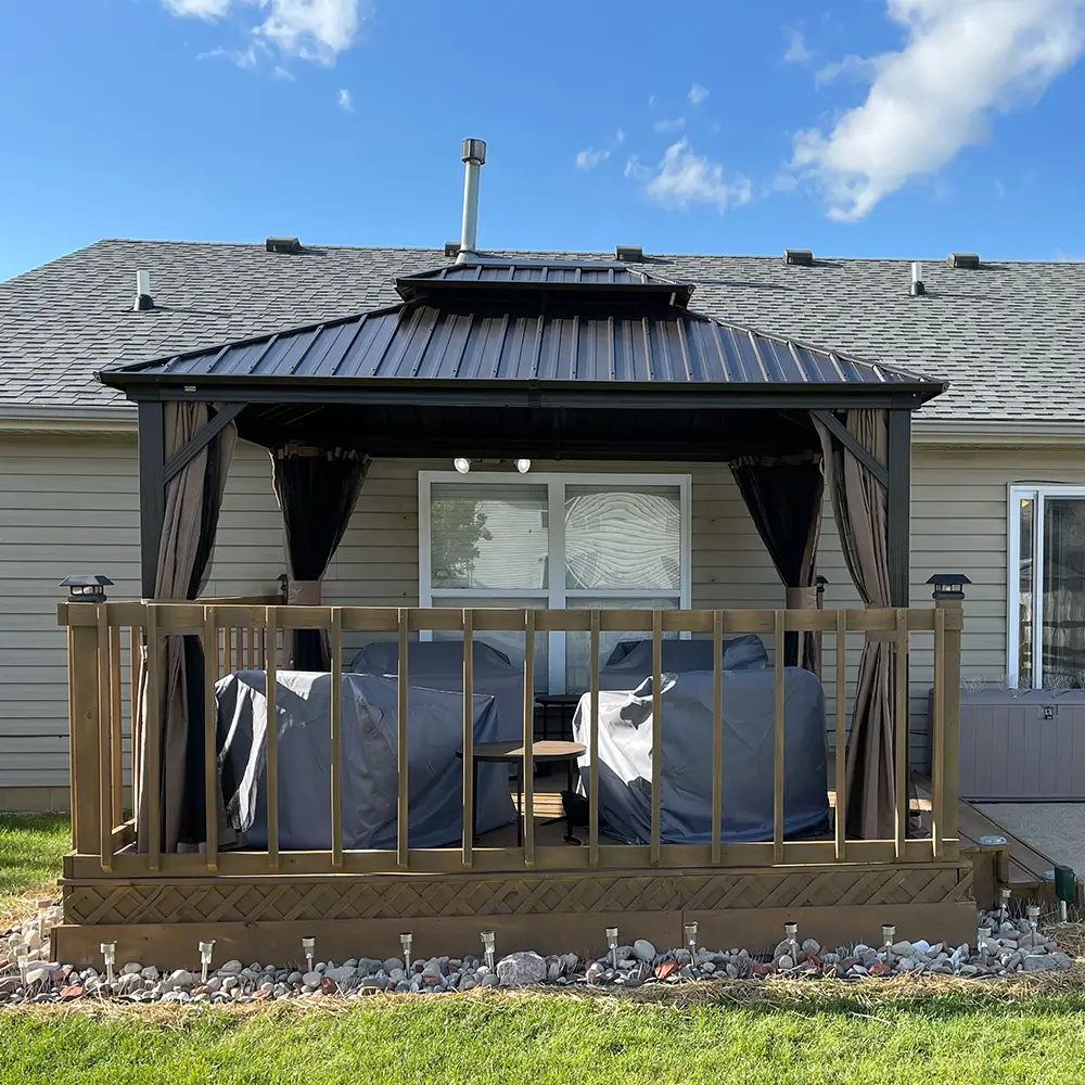 Hardtop Gazebo Classic W/ Netting & Curtain - Image 87