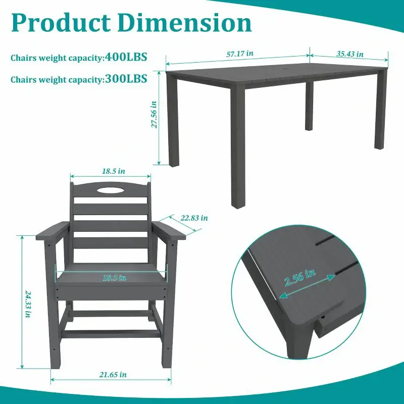 HDPE Barstools and Table Set - Image 11