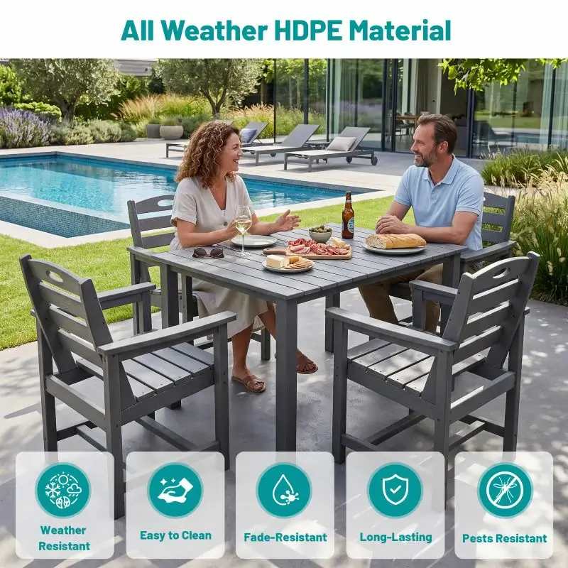 HDPE Barstools and Table Set - Image 12