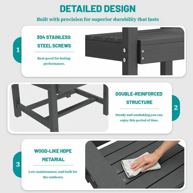 HDPE Barstools and Table Set - Image 16