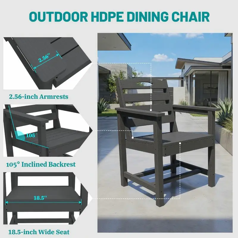 HDPE Barstools and Table Set - Image 4