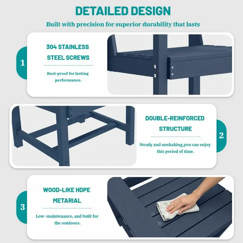 HDPE Barstools and Table Set - Image 43