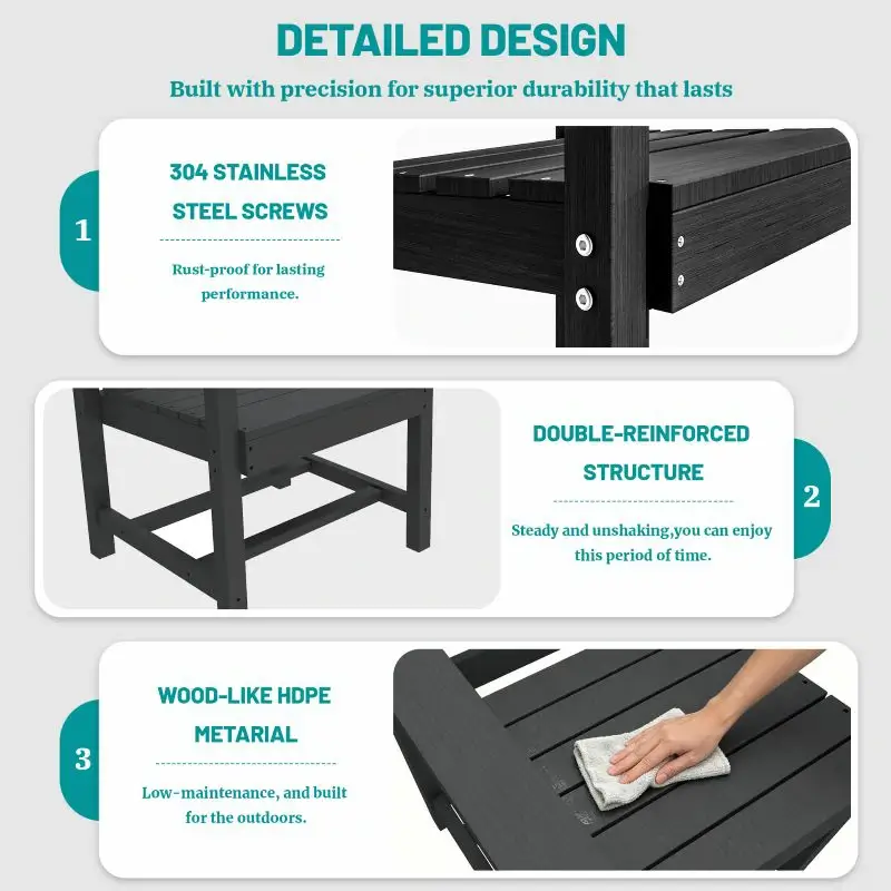 HDPE Barstools and Table Set - Image 7