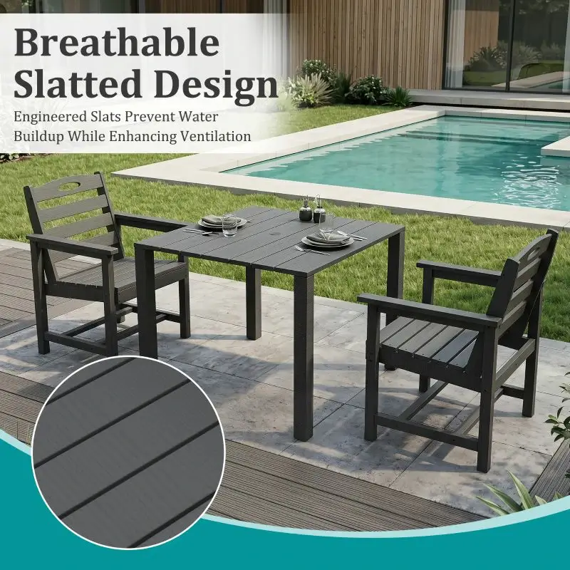 HDPE Barstools and Table Set - Image 8
