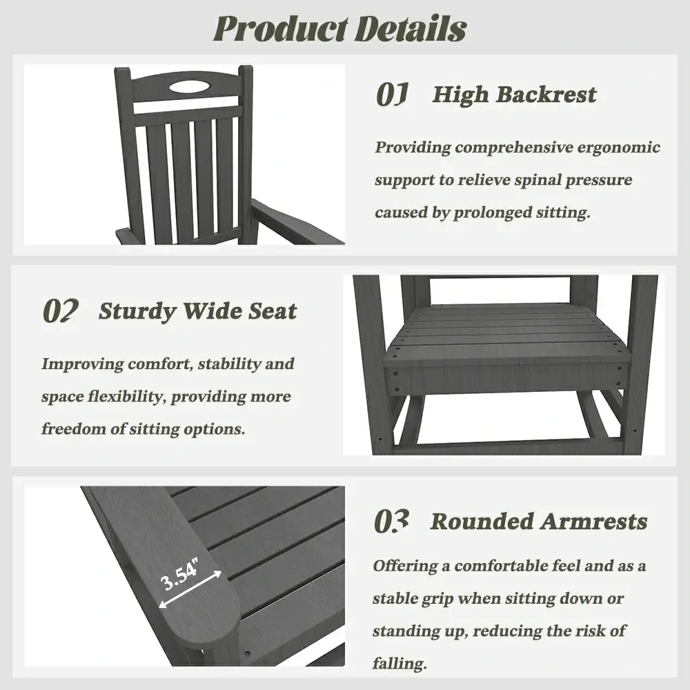 HDPE Classic Rocking Chairs - Image 18