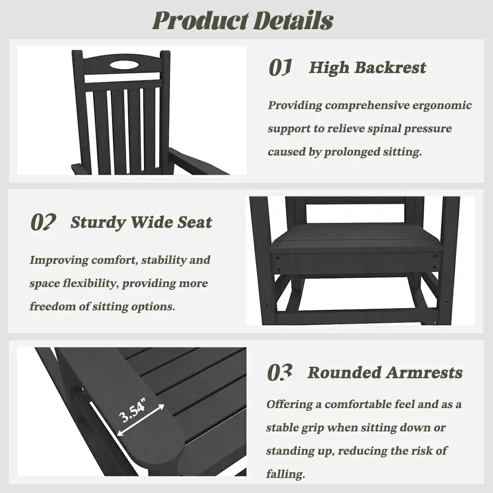 HDPE Classic Rocking Chairs - Image 30