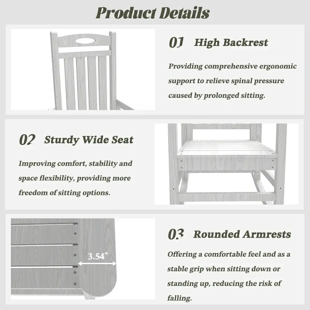 HDPE Classic Rocking Chairs - Image 5