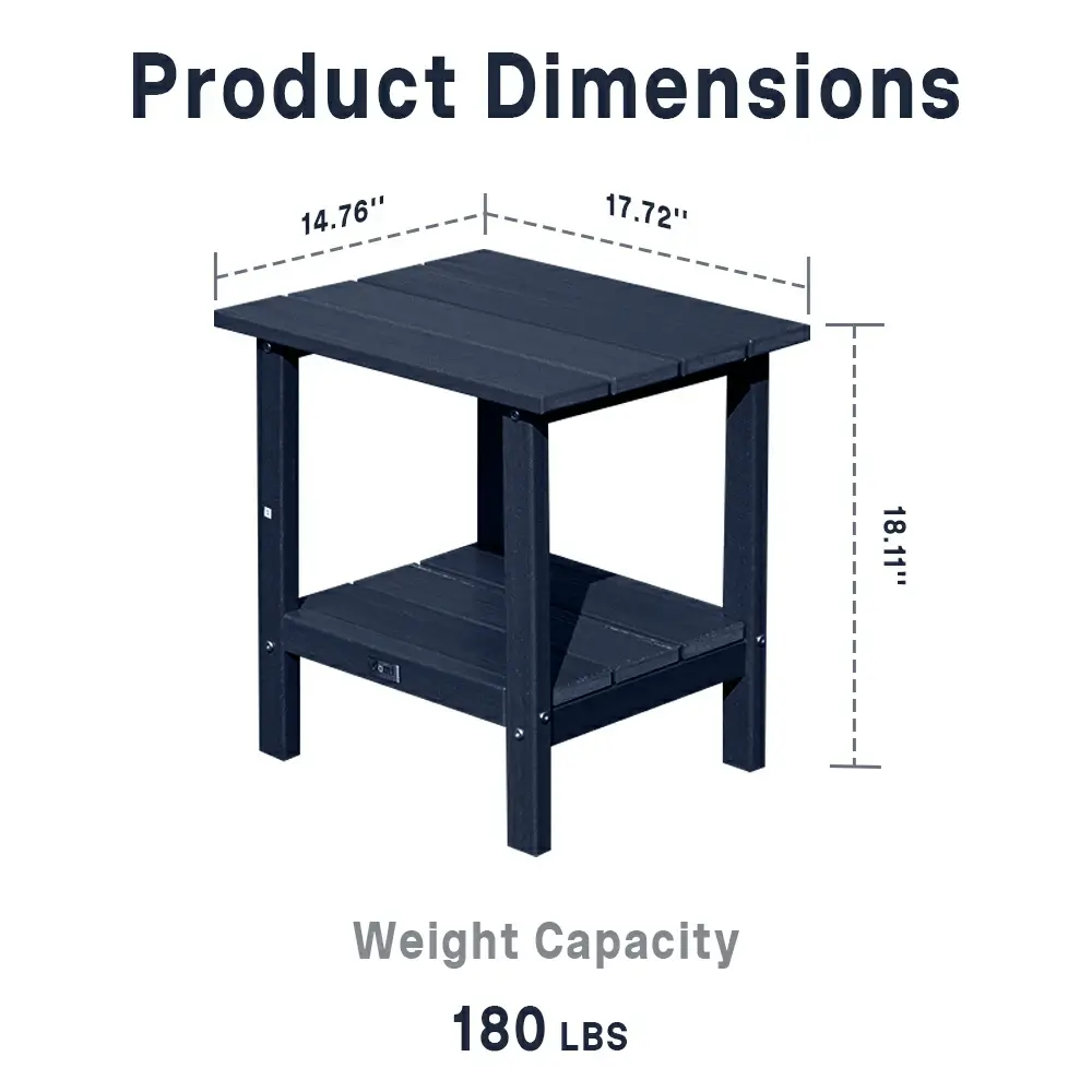HDPE Outdoor Side Table - Image 8