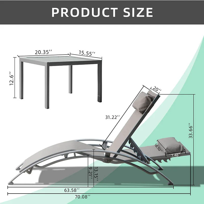 Lounge Chair Set (2 Chairs) - Curved Design - Image 21