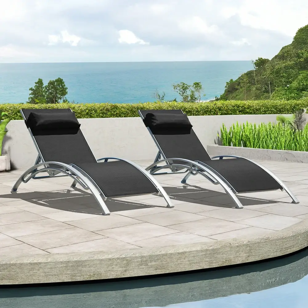 Lounge Chair Set (2 Chairs) - Curved Design - Image 34