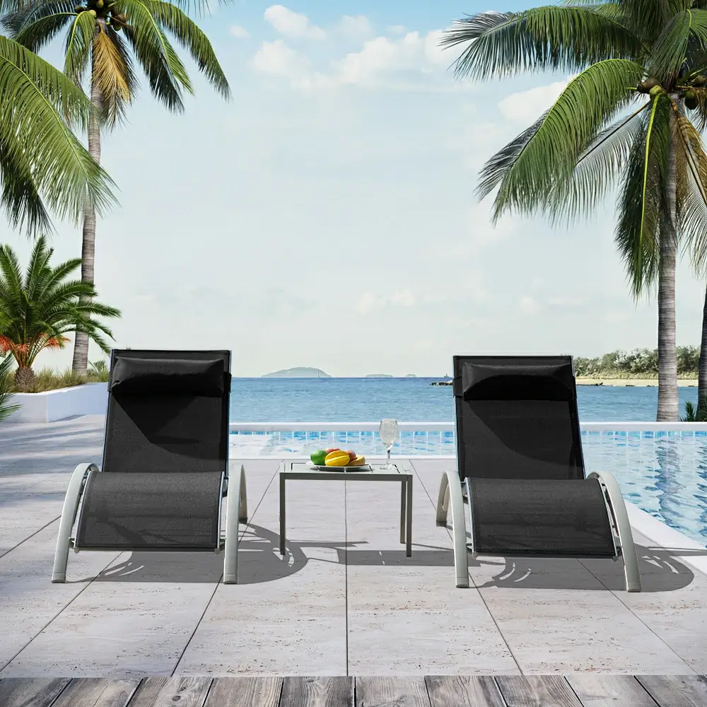 Lounge Chair Set (2 Chairs) - Curved Design - Image 42