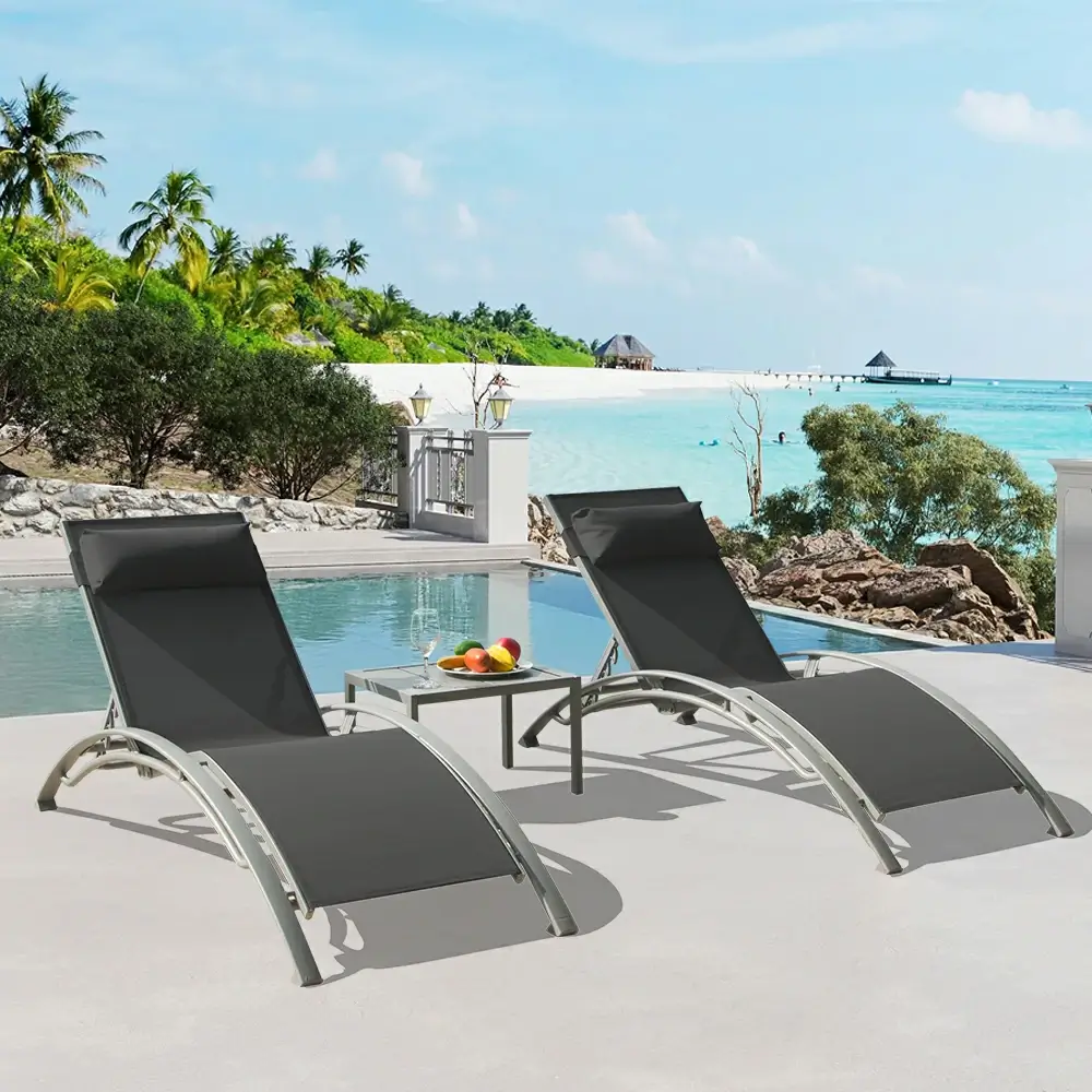 Lounge Chair Set (2 Chairs) - Curved Design - Image 50