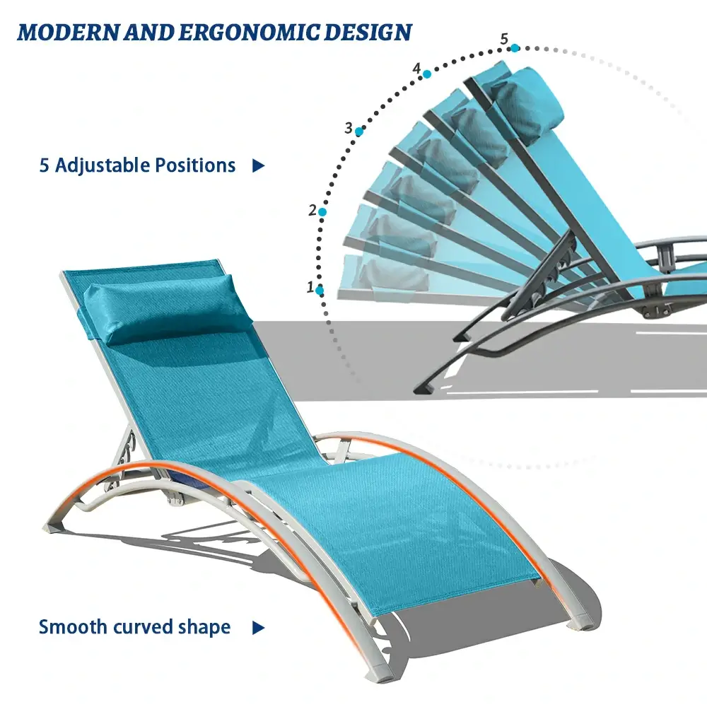 Lounge Chair Set (2 Chairs) - Curved Design - Image 61
