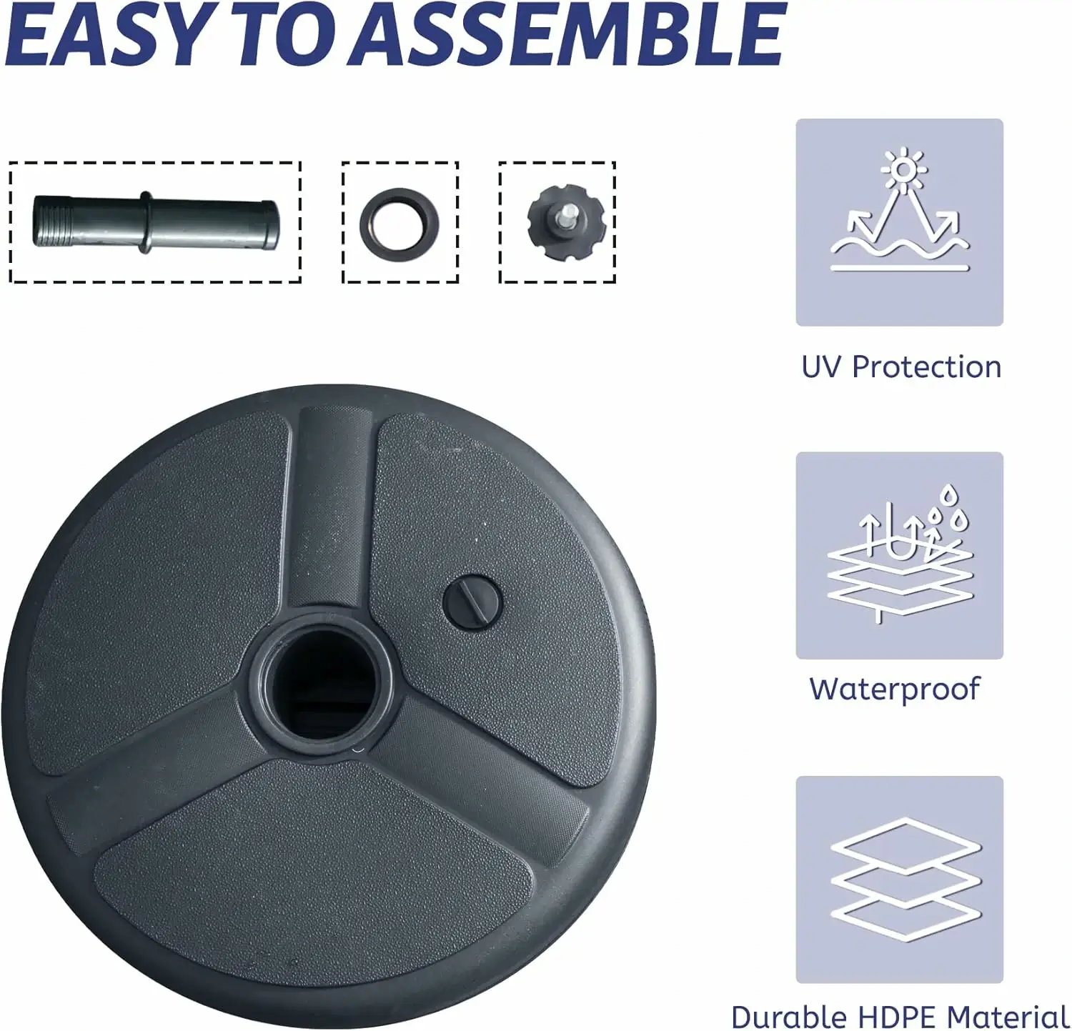 Market Umbrella Base-Round-50 LBS - Image 3