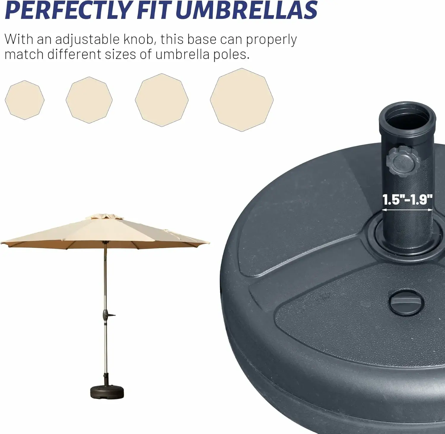 Market Umbrella Base-Round-50 LBS - Image 4