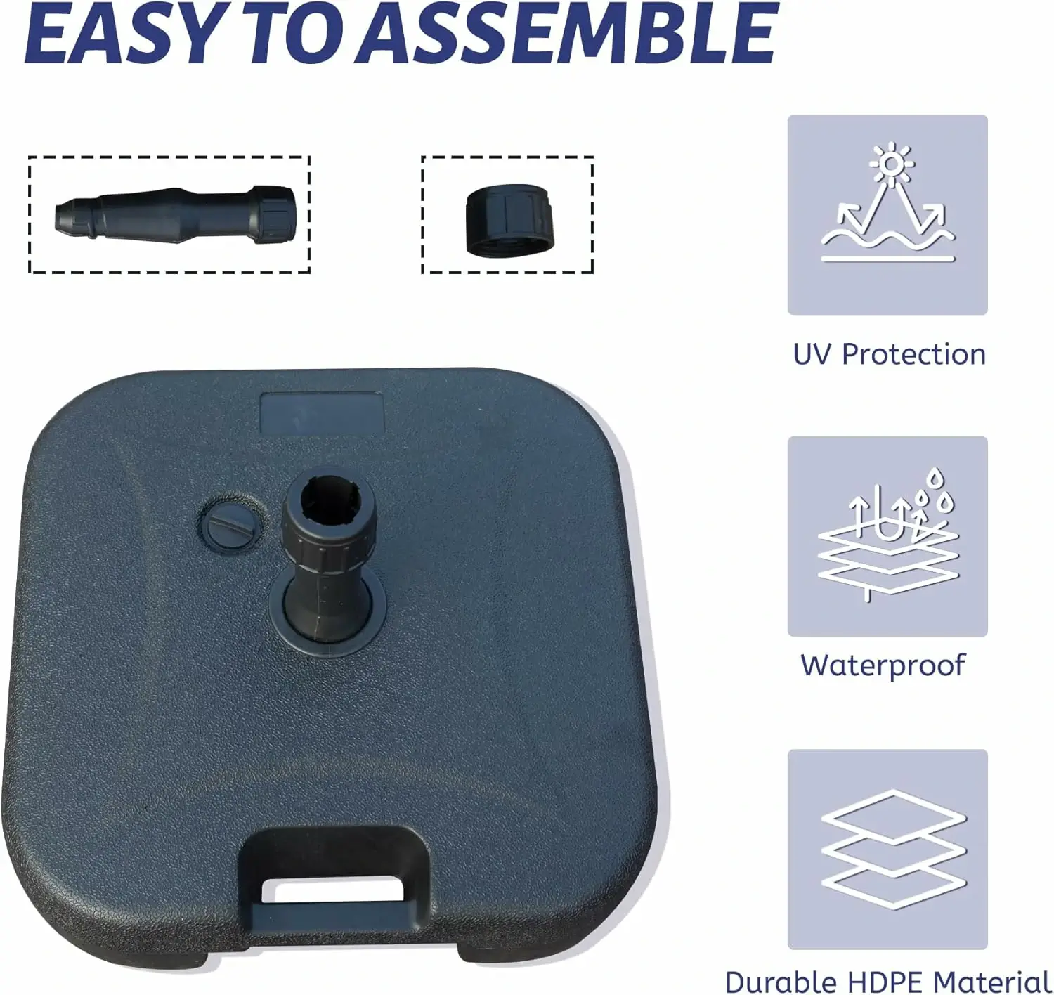 Market Umbrella Base-Square-50 LBS - Image 3