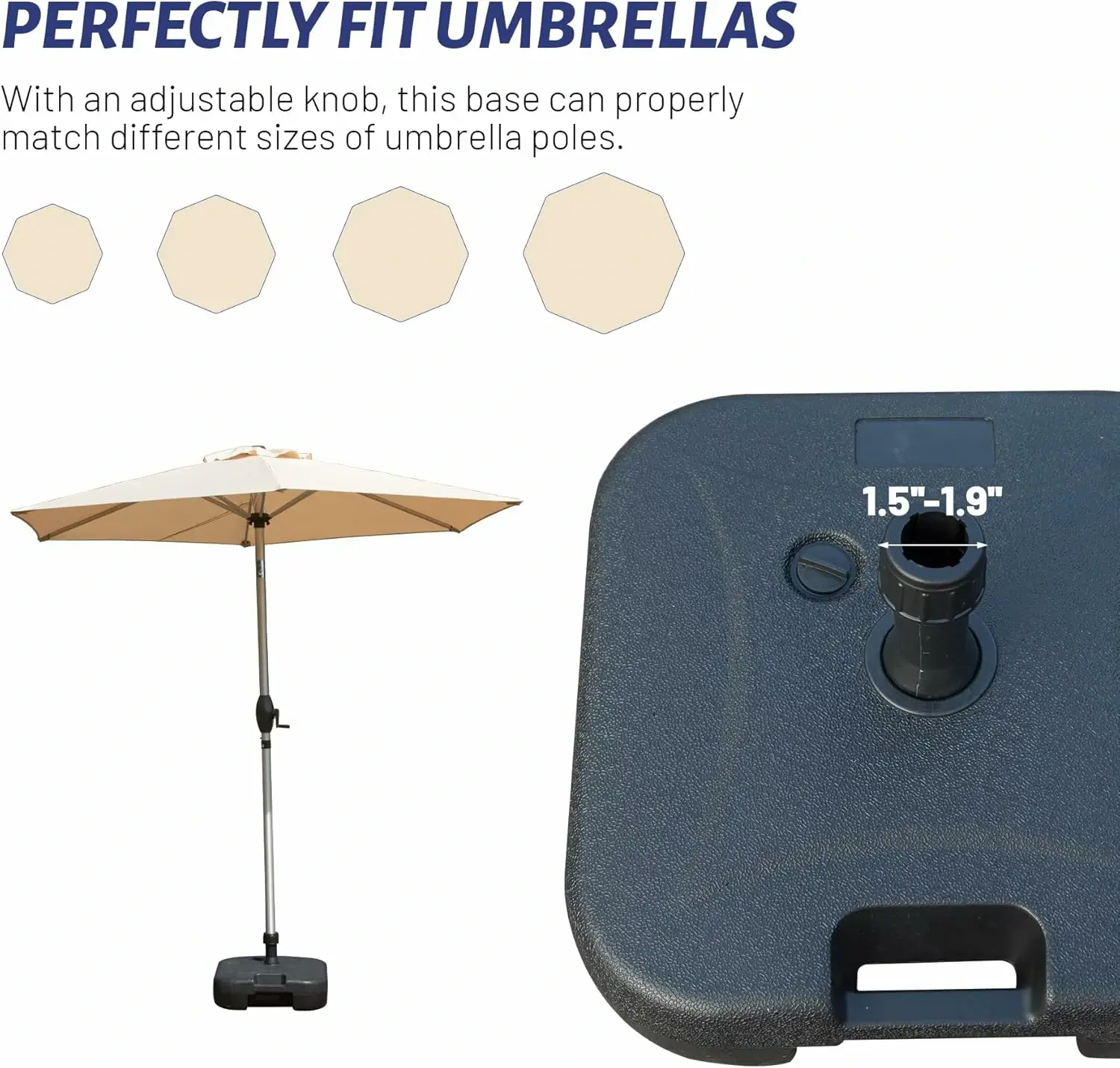 Market Umbrella Base-Square-50 LBS - Image 6