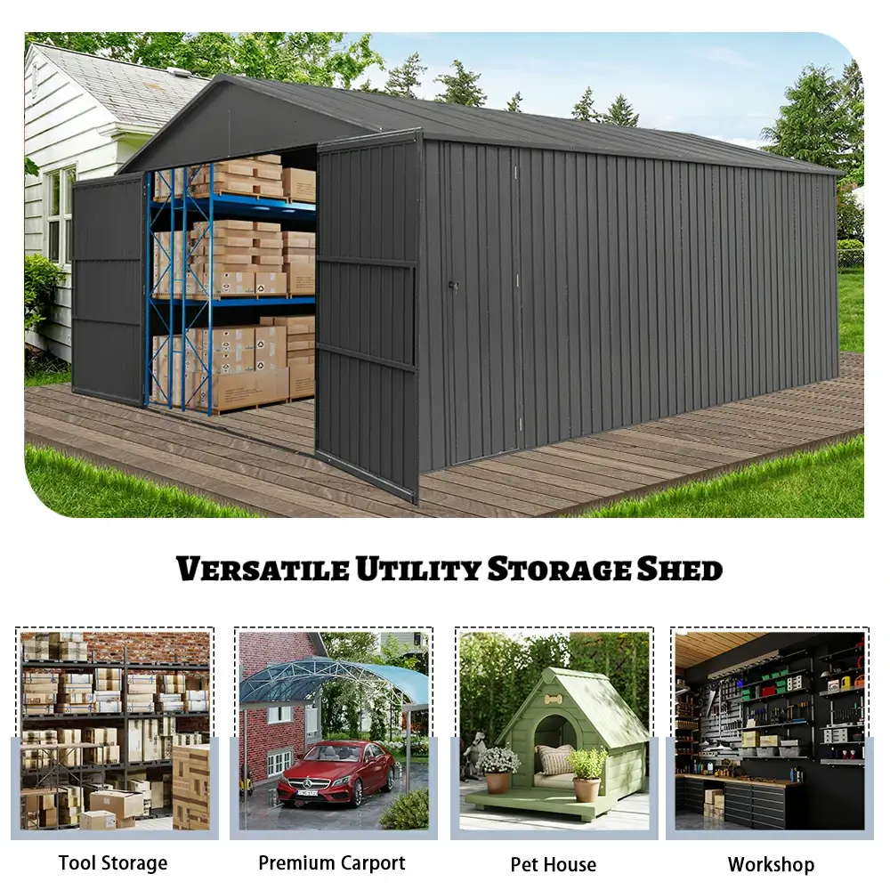Metal Garage & Storage Shed - Image 16