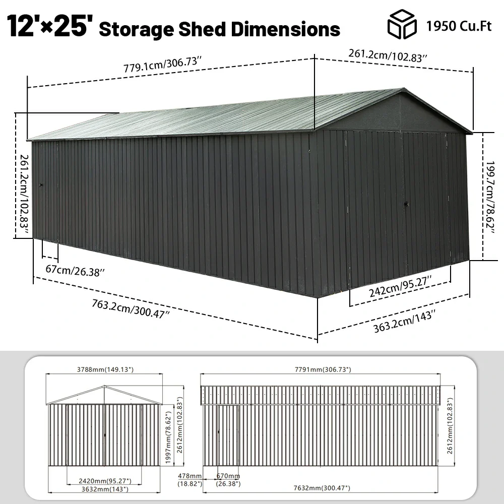 Metal Garage & Storage Shed - Image 18