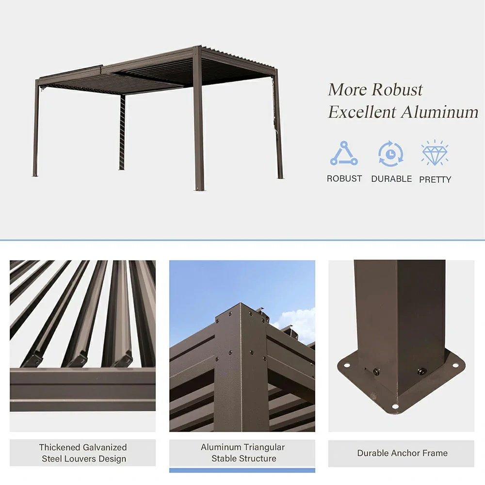Metal Louvered Pergola - Image 107